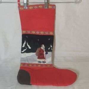 Father Christmas‎ Appliqued Christmas Stocking
